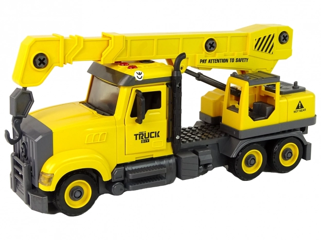 Yellow Construction Crane Truck Toy