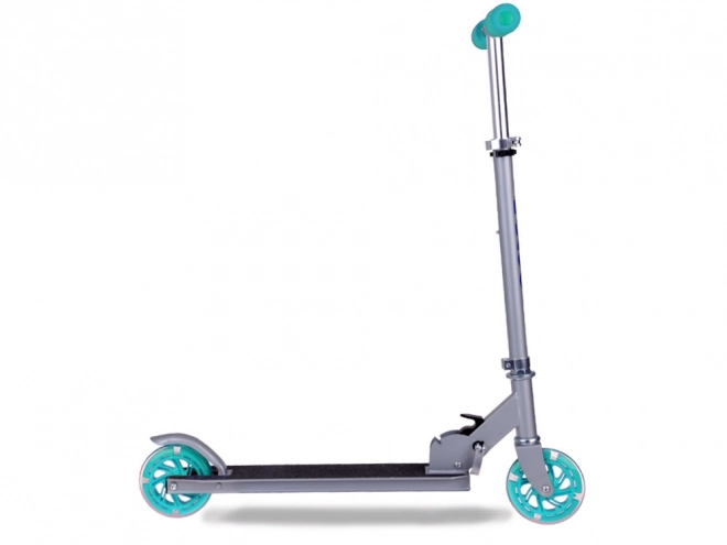 Foldable Children's Scooter with Light-Up Wheels – Turquoise