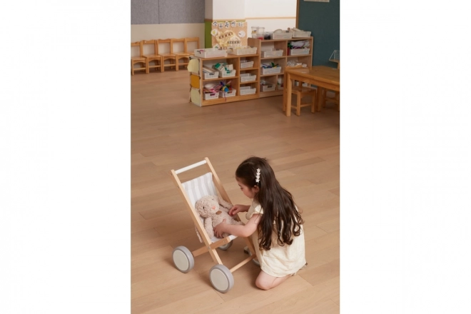 Wooden Doll Stroller