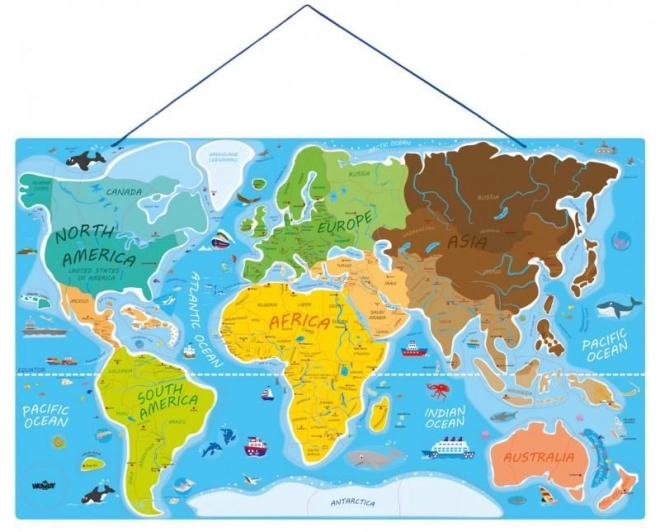 World Map Educational Board 2-in-1