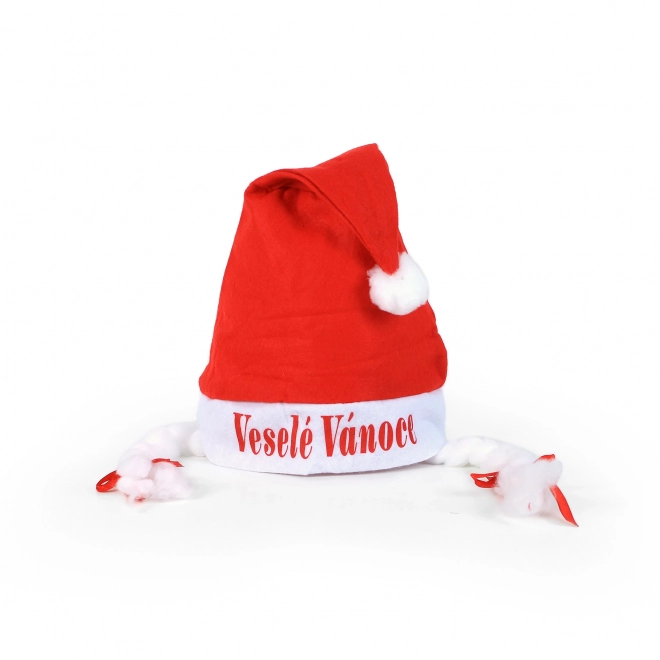 Christmas Santa Hat with Braids