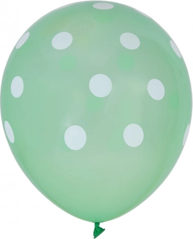 Palloncini colorati con pois bianchi - set da 100 pezzi