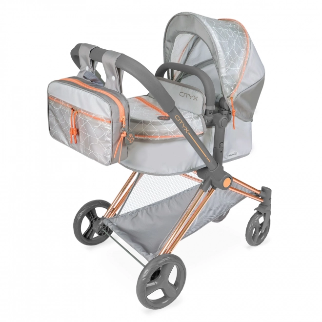 Folding 3-in-1 Doll Stroller with Backpack City X 2024