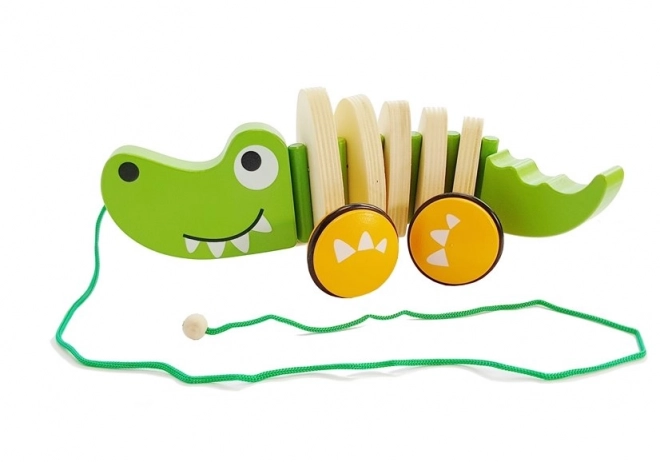 Wooden Pull Along Crocodile Toy