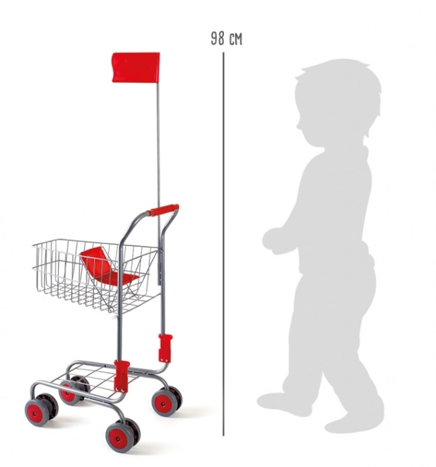 Small Foot Shopping Cart Silver