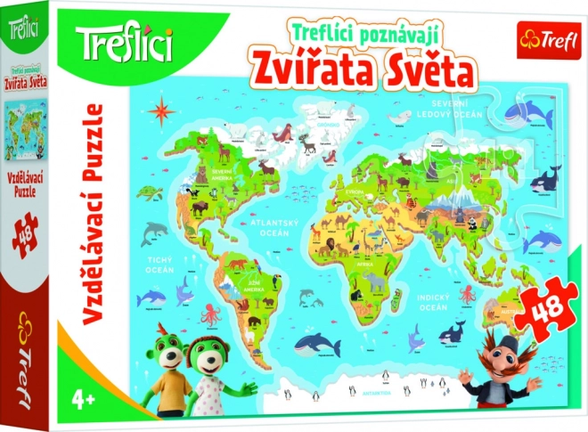 Educational Puzzle - Treflíci Discover World Animals