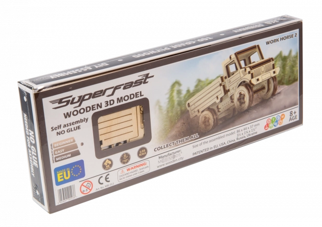 Wooden City 3D Puzzle Superfast Truck