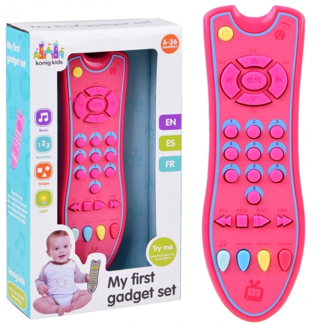 Interactive TV Remote Control Toy for Kids – Pink