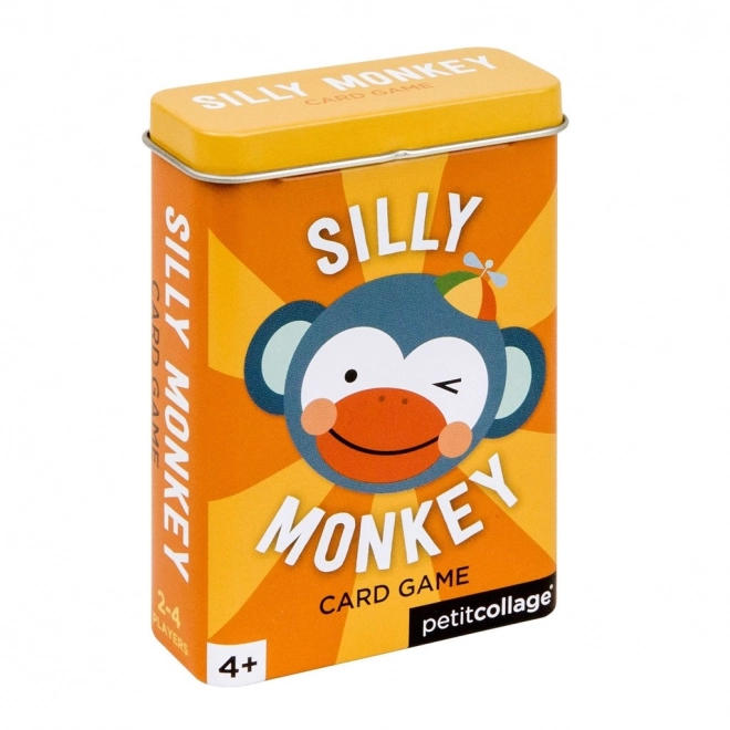 Petit Collage Silly Monkey Card Game in Tin