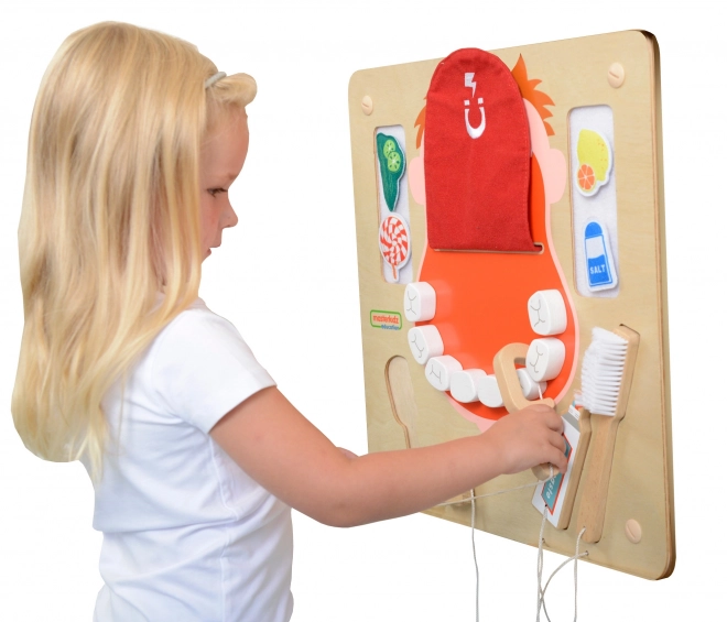 Wooden Sensory Wall Board for Oral Hygiene