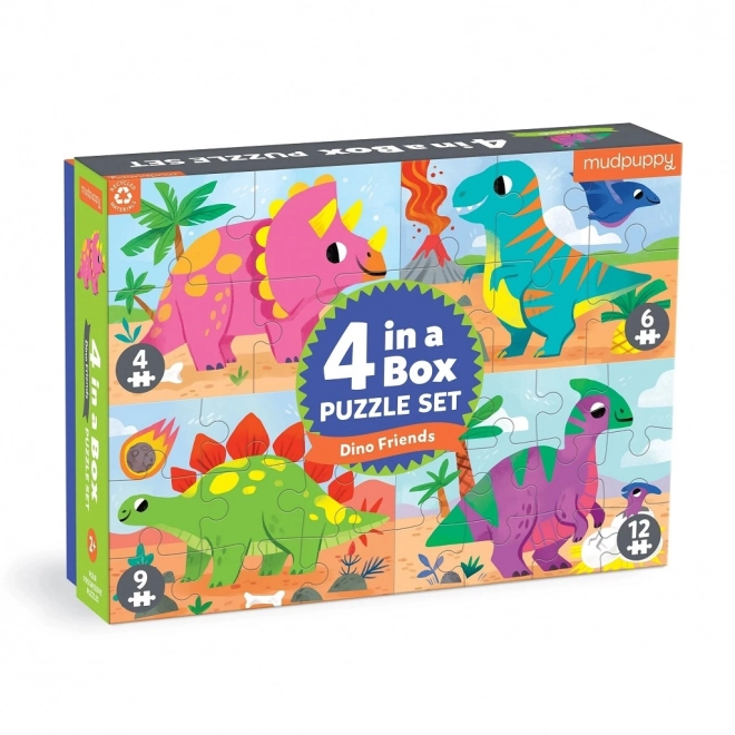 Mudpuppy Dinosaur Puzzle Set