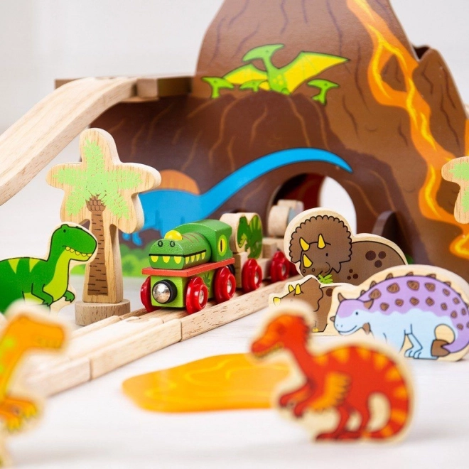 Wooden Dinosaur Train Set