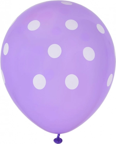 Palloncini colorati con pois bianchi - set da 100 pezzi