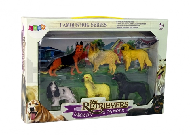 Set of 6 Dog Figurines Famous Dog of the World