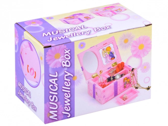 Pink Jewelry Box with Music for Little Girl's Treasures