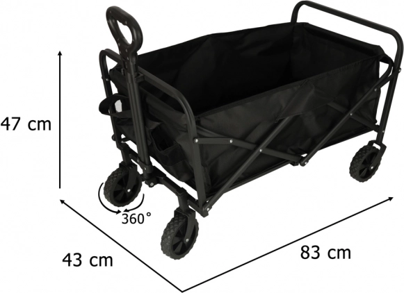 Carrello pieghevole per trasporto turistico per acquisti con ruote girevoli e manico telescopico