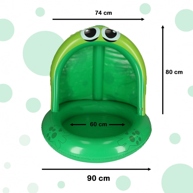 Inflatable Frog Baby Pool with Canopy