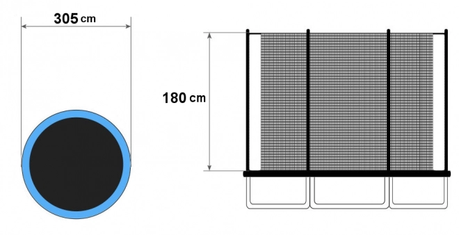 Inner Protective Net for Trampoline 305cm 10ft/6