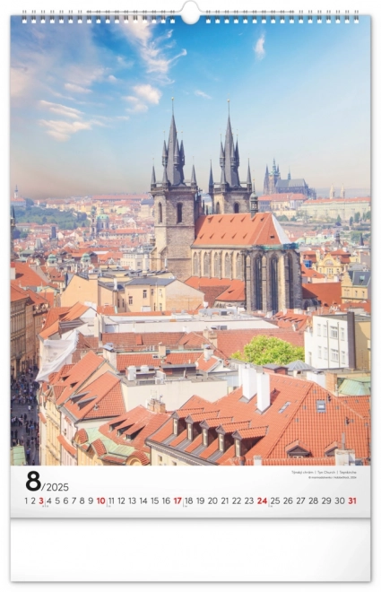 Wall Calendar Prague 2025