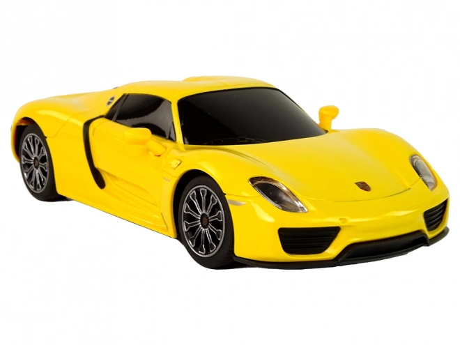 Automobil R/C Porsche 918 na dálkové ovládání Žluté 1:24