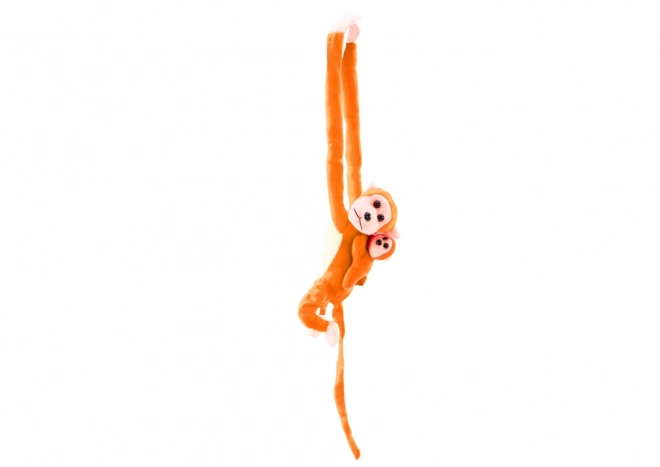 Orange Plush Monkey with Baby Toy