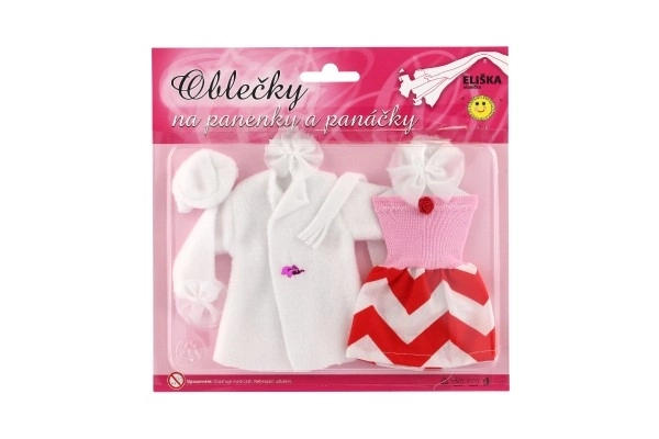 Doll Dress Set with Coat and Hat