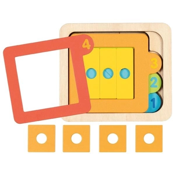 Layered Shapes and Numbers Puzzle