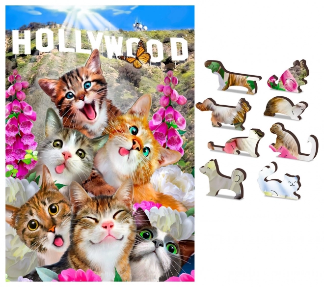 Wooden Puzzle Kittens in Hollywood