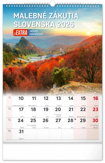 Wall Calendar Charming Corners of Slovakia 2025