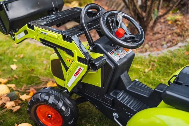Pedal Tractor Claas Axos - with front and rear loader + trailer