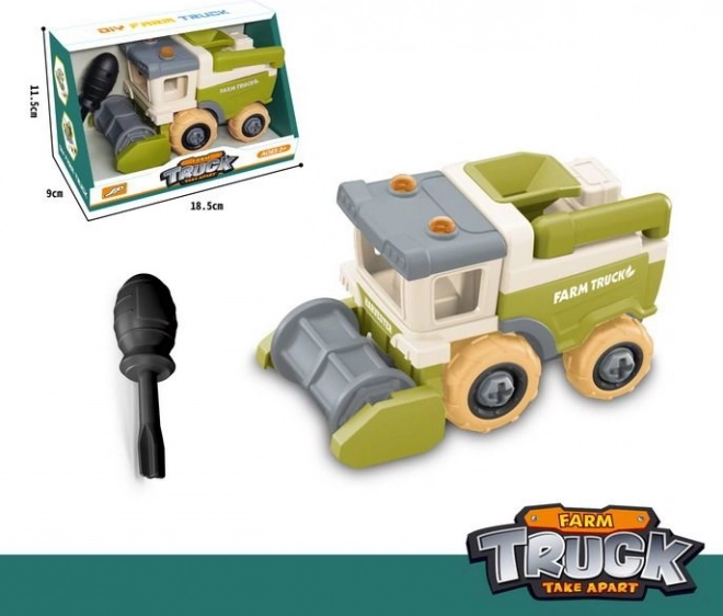 Toy Combine Harvester with Free Wheels