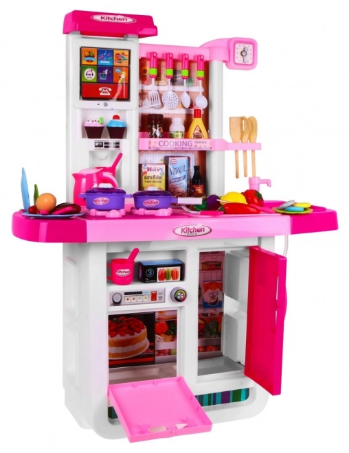 Large Interactive Children's Kitchen Set with Audio Panel