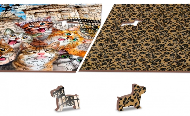 Wooden puzzle kittens in london 2-in-1, 300 pieces