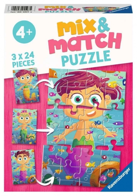 Mix and Match Mermaid and Sea Monsters Puzzle