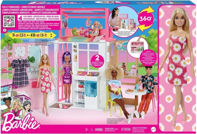 Barbie Foldable House with Doll