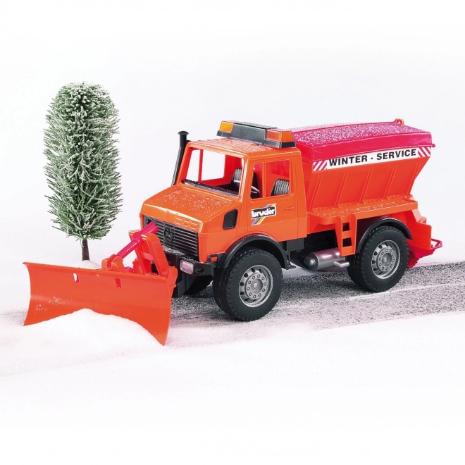 Mercedes-Benz Unimog Snowplow and Spreader Toy Truck