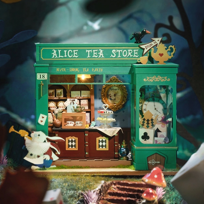 Robotime Rolife DIY House: Alice's Tea Store with LED Lighting