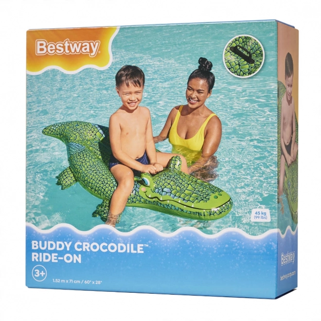 Inflatable Crocodile Swimming Mattress Bestway