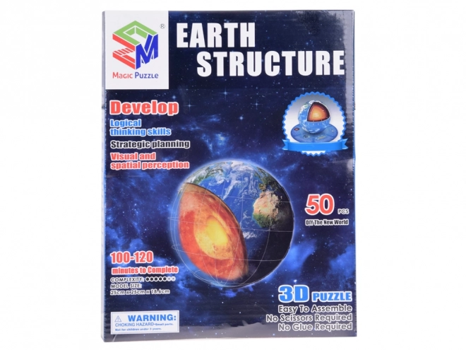 3D Earth Puzzle - 50 Pieces