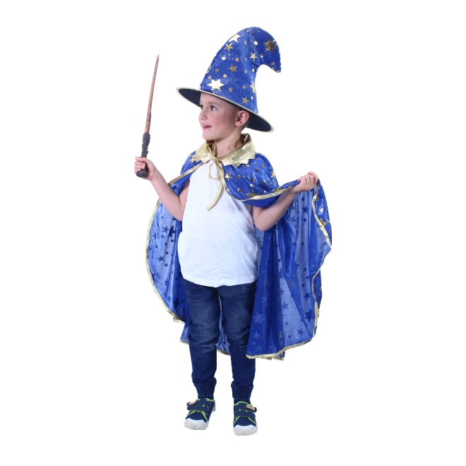 Kids Wizard Cape and Hat Set