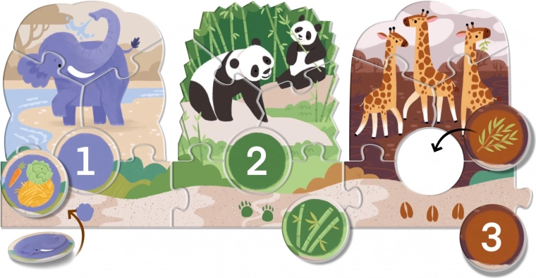 Learning tracks and food through play