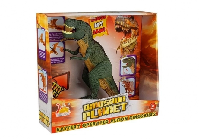 Interactive Walking Green Dinosaur Toy