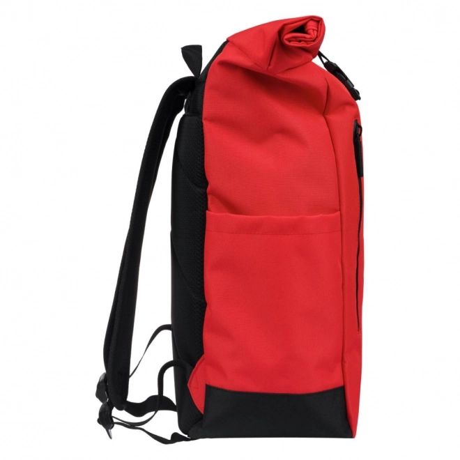 Baagl roll-top backpack Teribear red