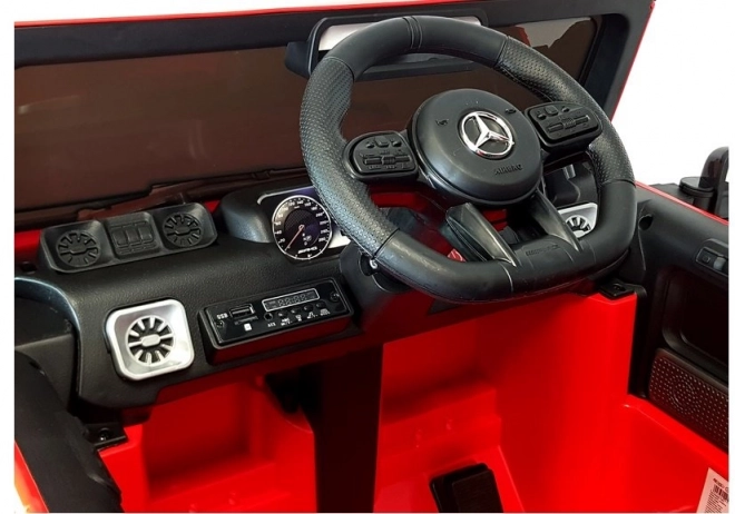 Battery-Powered Mercedes G63 Red Car