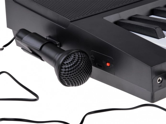 Sing and play with the included microphone