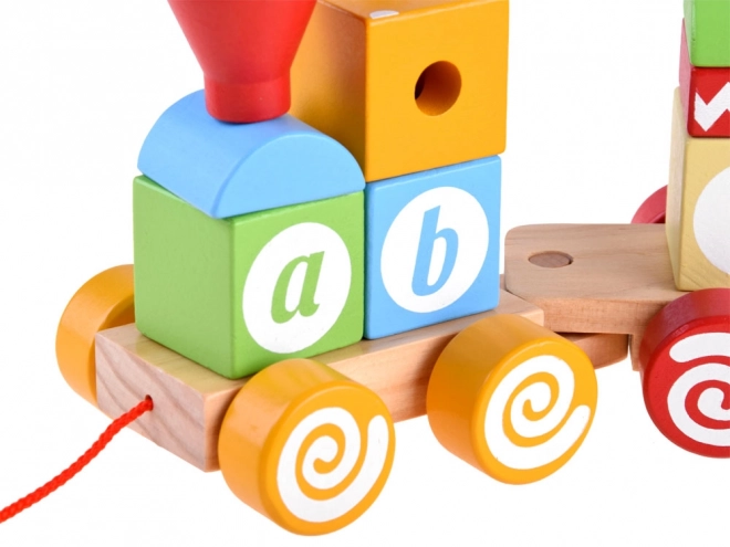 Wooden Train with Letter Blocks