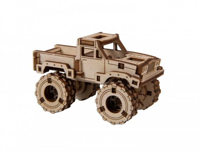 Wooden 3D Puzzle - Monster Truck Model