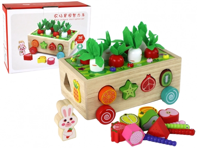 Wooden Carrot Patch Sorter for Kids