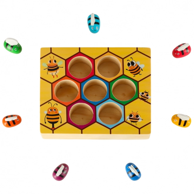 Wooden Montessori Honeycomb Game