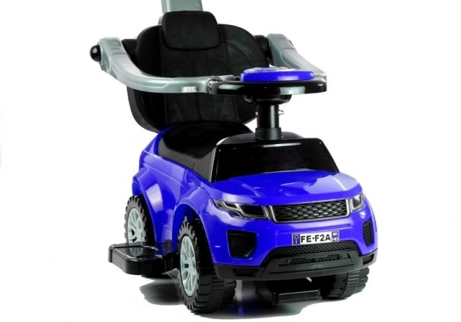 Blue Kids Ride-On Car with Push Handle